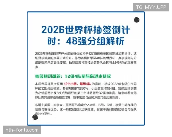2026世界杯赛制重点内容有哪些必须知道的规则